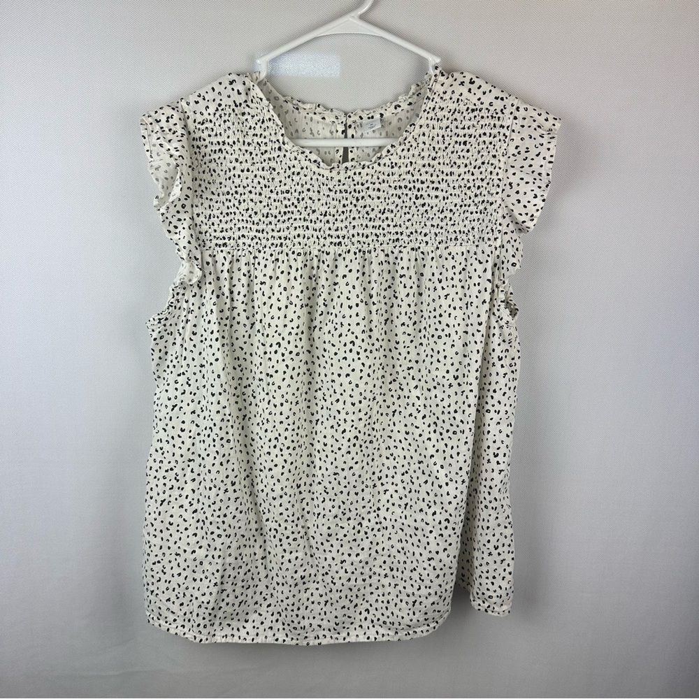 Old Navy Black and White Polka Dot Top
